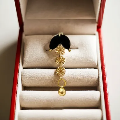 Boucles d'oreilles pendantes avec détails en métal gravé
