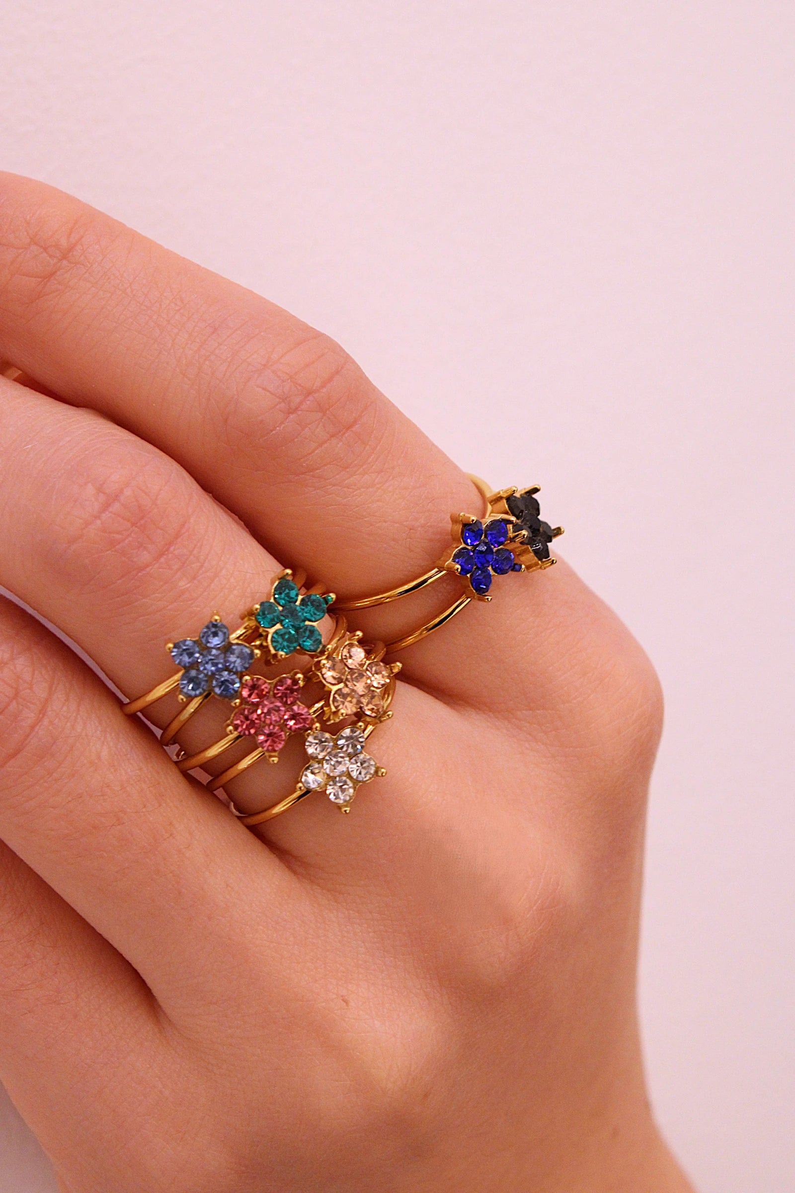 Zirconium Flower Ring