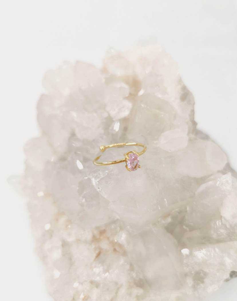 Bague Réglable Simple et Chic avec Zirconium