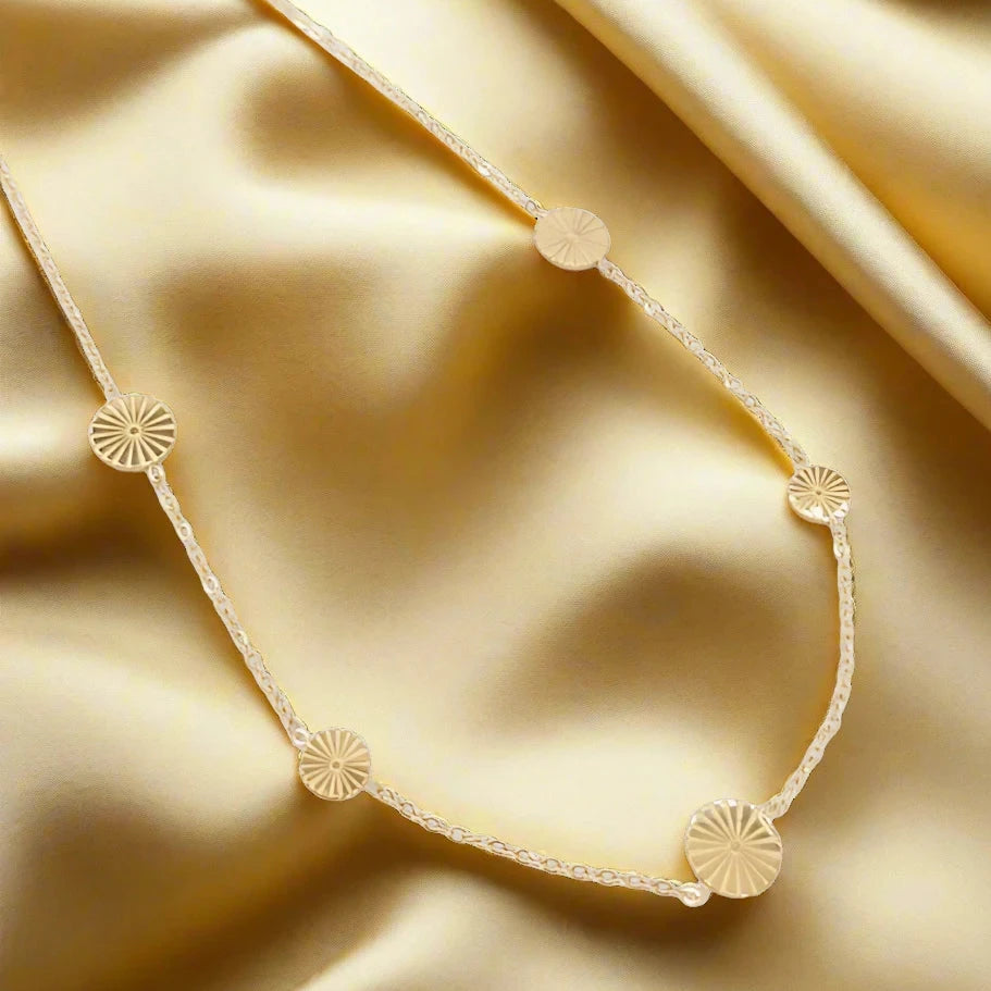 Collier en acier inoxydable - pompon rond
