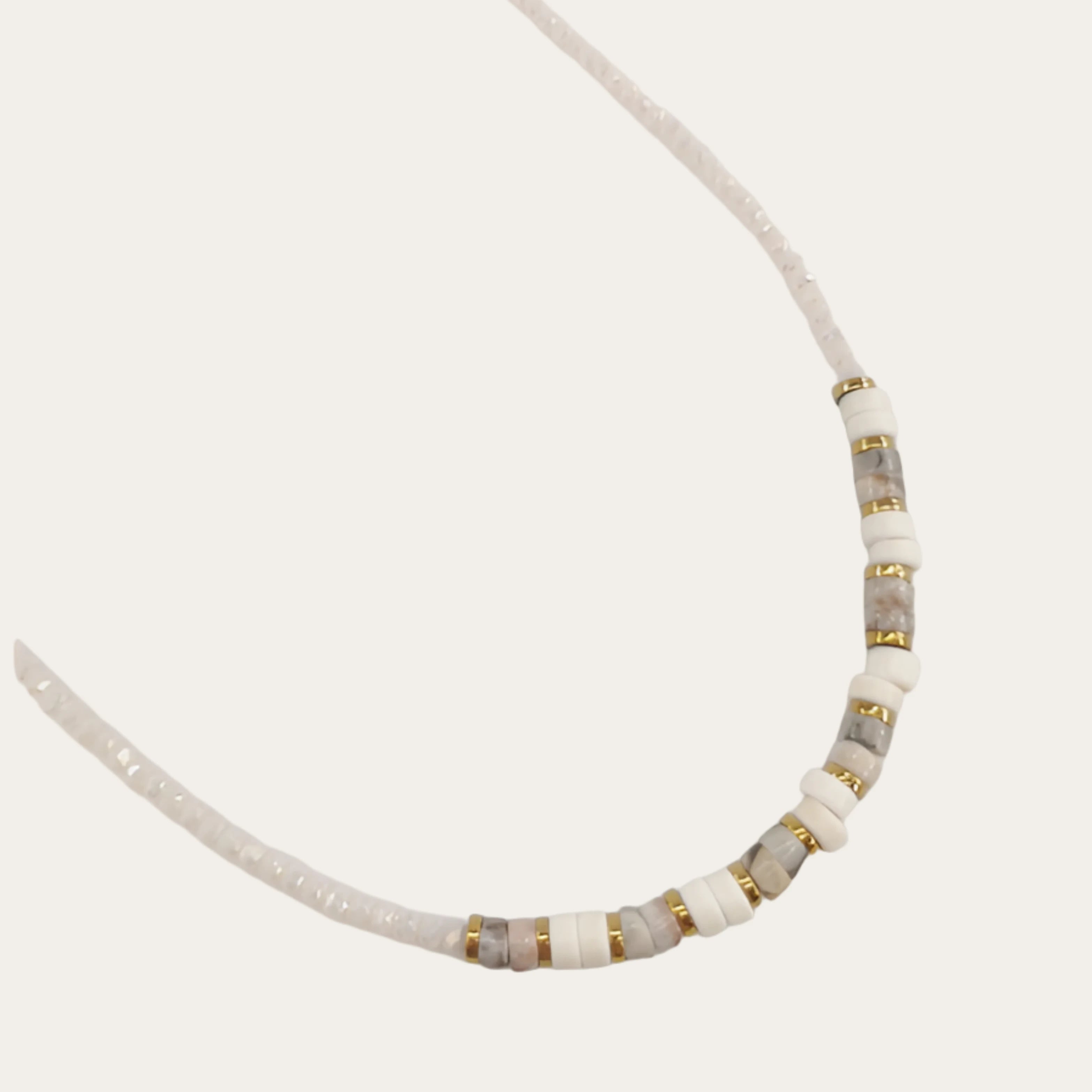 Collier en acier inoxydable - perles